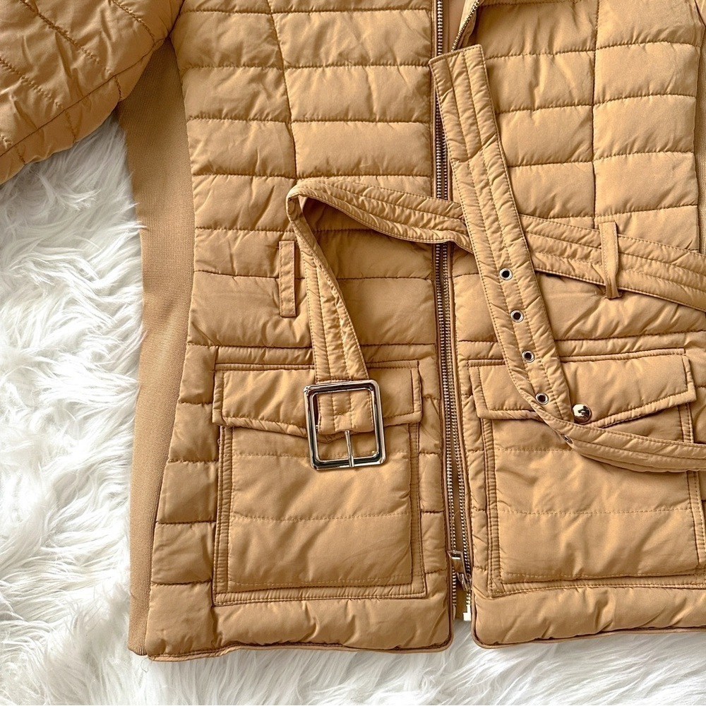Women’s Jackets | New York and Company Quilted Tan Jacket - Picture 4 of 9